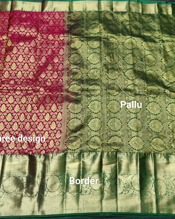 Kanchi pattu half fine bridal wear saree HF09 alternate view