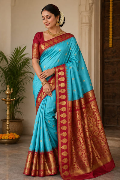 Gadwal Semi Silk Saree - GSM27