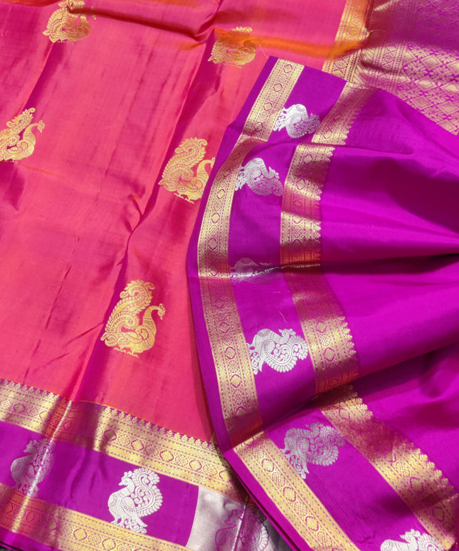 Kanchi Kuttu Vintage Handloom Pattu Saree - KMP3040