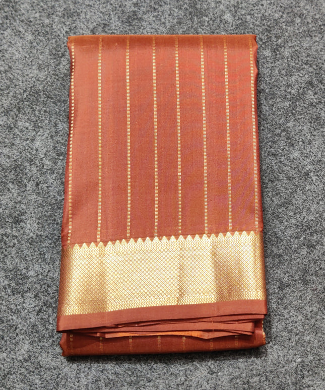 Kanchi pattu small border saree - KMP254