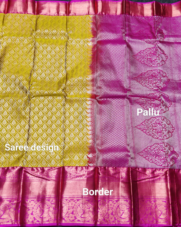 Kanchi pattu half fine bridal wear saree HF07 alternate view