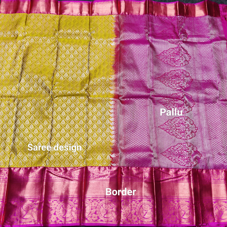 Kanchi pattu half fine bridal wear saree HF07