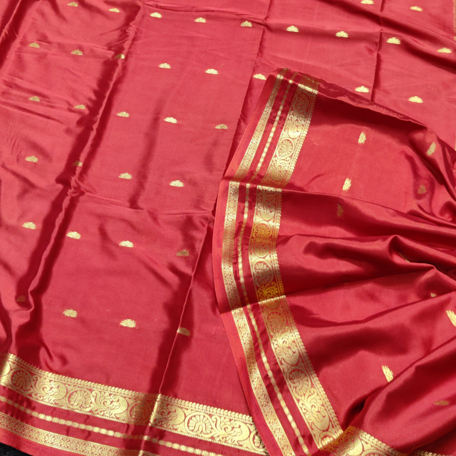 Mysore crepe semi silk saree - M07