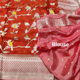 Chinon crepe silk saree -C20