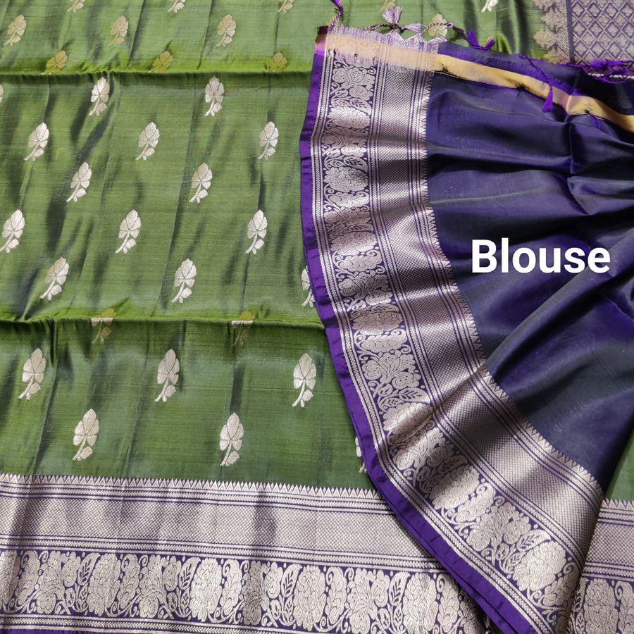 Kanchi pattu small border sarees - KMP151