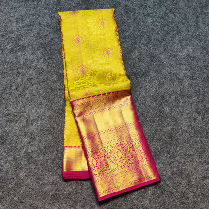 Kanchi Meenakari Brocade Pure handloom Silk Saree - KMP1995