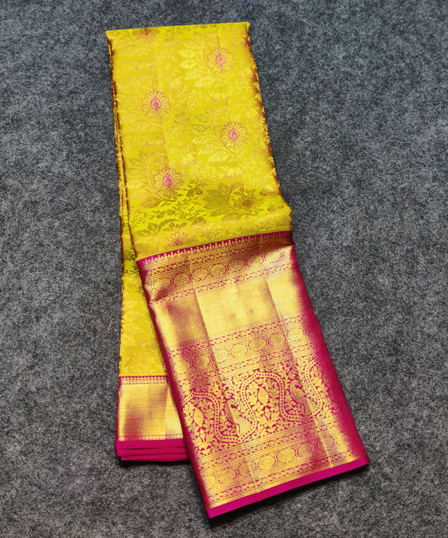 Kanchi Meenakari Brocade Pure handloom Silk Saree - KMP1995