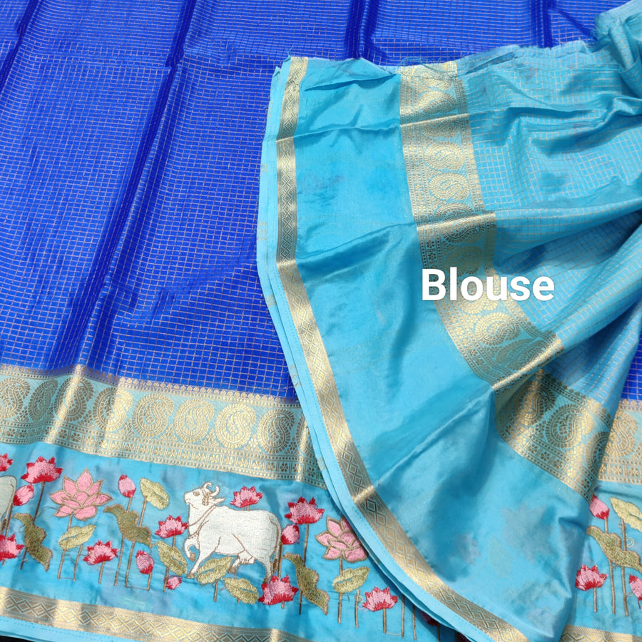 Semi crepe silk saree - SC03