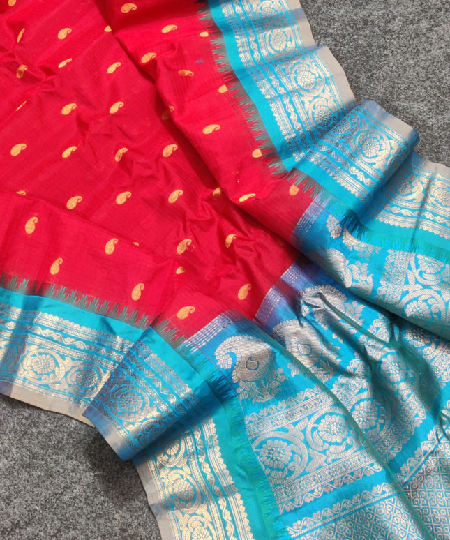 Gadwal Handloom Sico Silk Saree - GS166