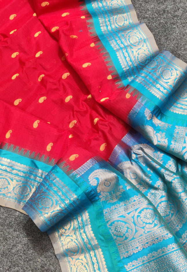 Gadwal Handloom Sico Silk Saree - GS166