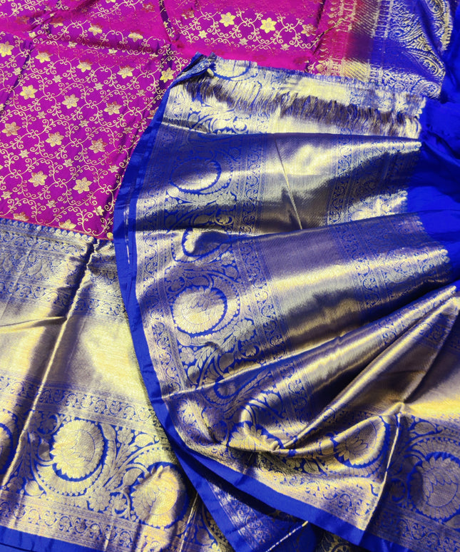 Kanchi pattu half fine bridal wear saree HF27