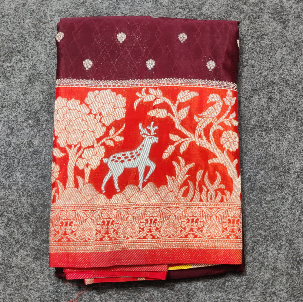 Chinon crepe silk Saree- C06