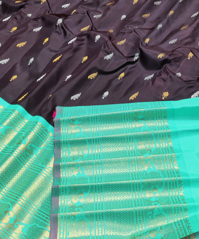 Gadwal pure handloom kuttu silk saree - GPS117