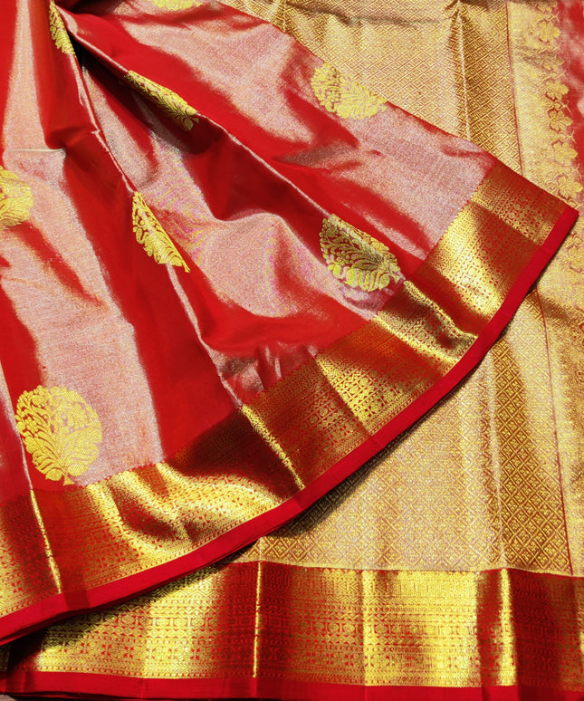 Kanchi Pure Handloom Tissue Silk Saree-KMP119