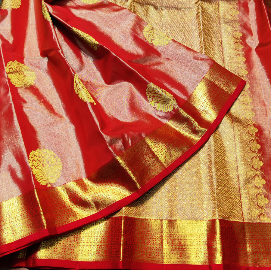 Kanchi Pure Handloom Tissue Silk Saree - KMP241