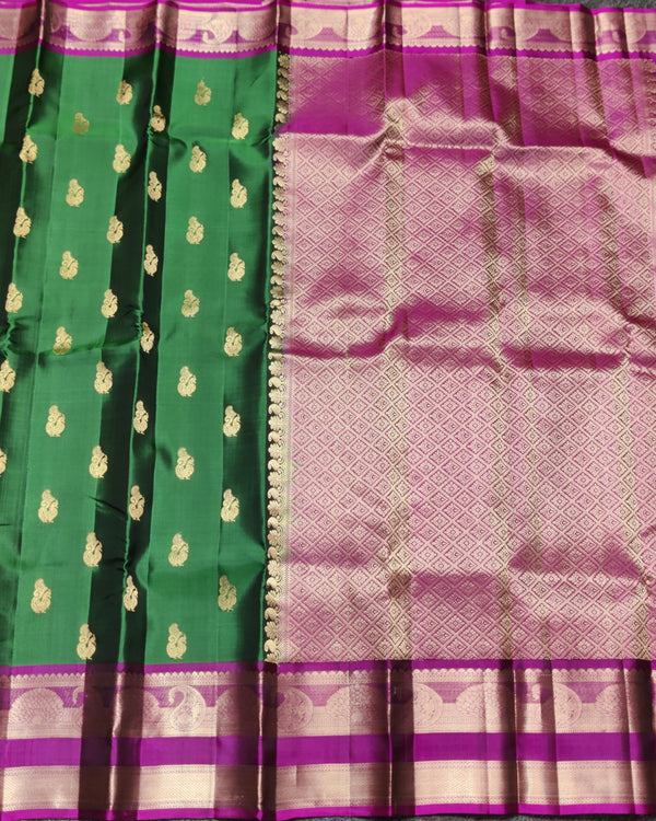Kanchi Vintage Gap border pattu - KMP273 alternate view