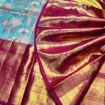 Kanchi Meenakari Brocade Pure handloom Silk Saree - KMP1797