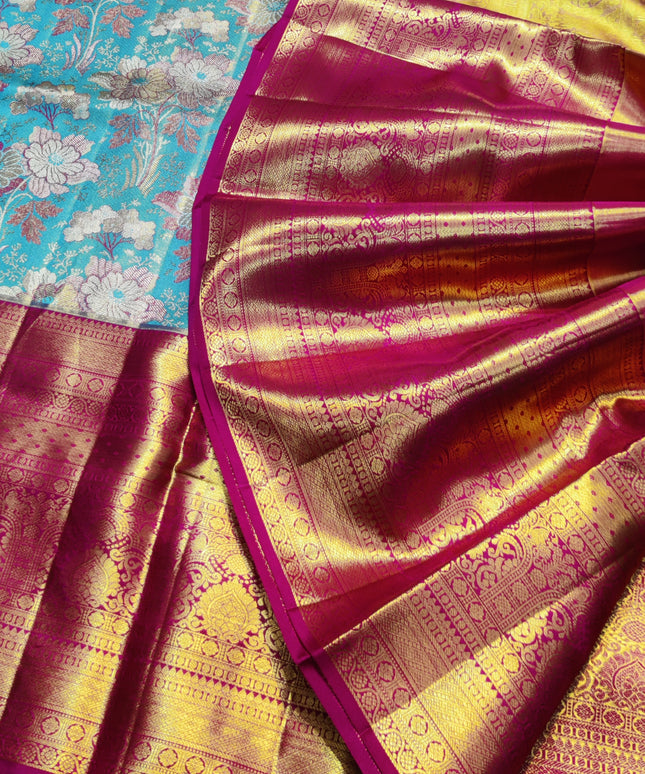 Kanchi Meenakari Brocade Pure handloom Silk Saree - KMP1797