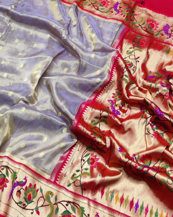 Banaras Tissue Paithani silk saree - BRS12
