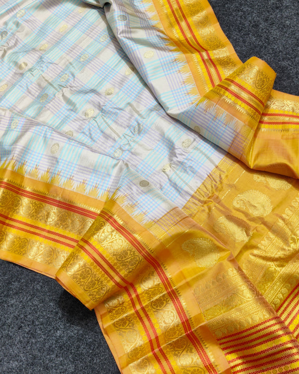 Gadwal Kuttu handloom Pure silk saree - GPS231