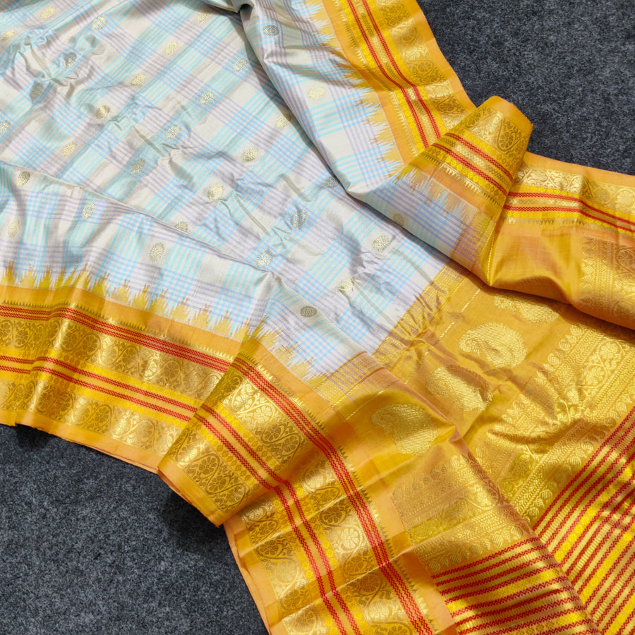 Gadwal Kuttu handloom Pure silk saree - GPS231