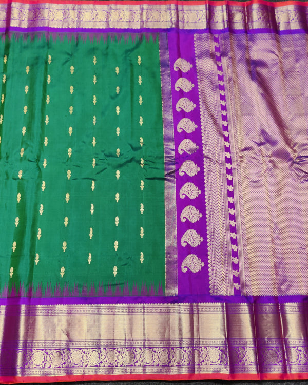 Gadwal Kuttu handloom Pure silk saree - GPS232 alternate view