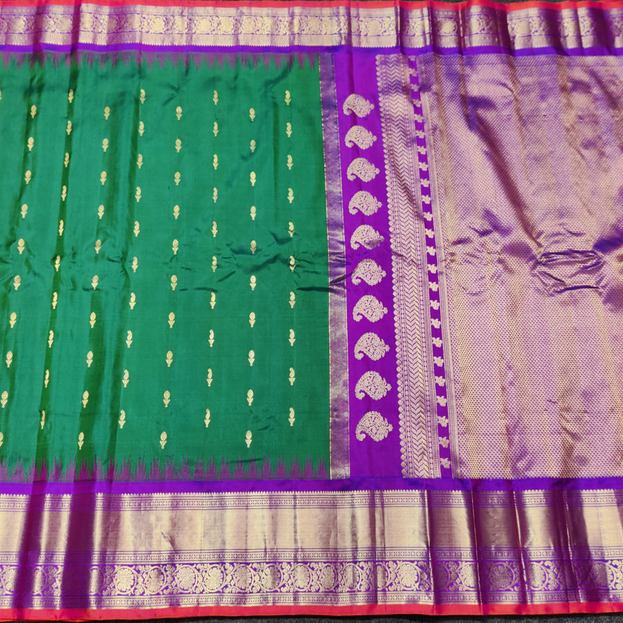 Gadwal Kuttu handloom Pure silk saree - GPS232