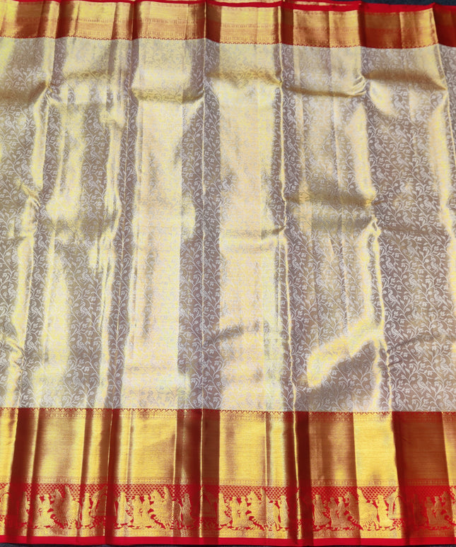 Kanchi Pattu Golden zari Bridal saree - KMP3037