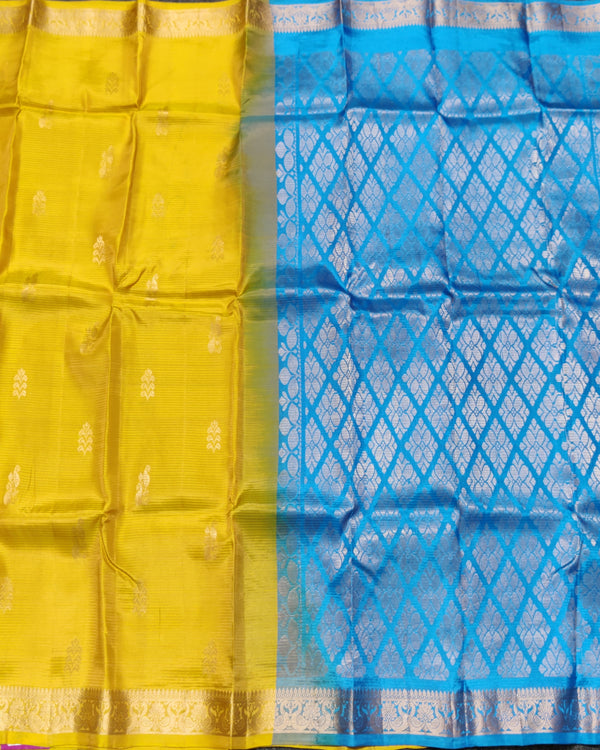 Kanchi Pure Silk Small Border Saree – KMP271 alternate view