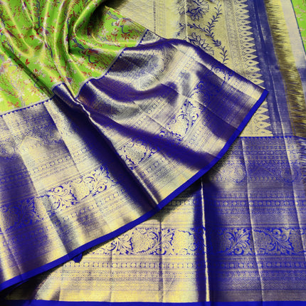 Kanchi Meenakari Brocade Pure handloom Silk Saree - KMP1780