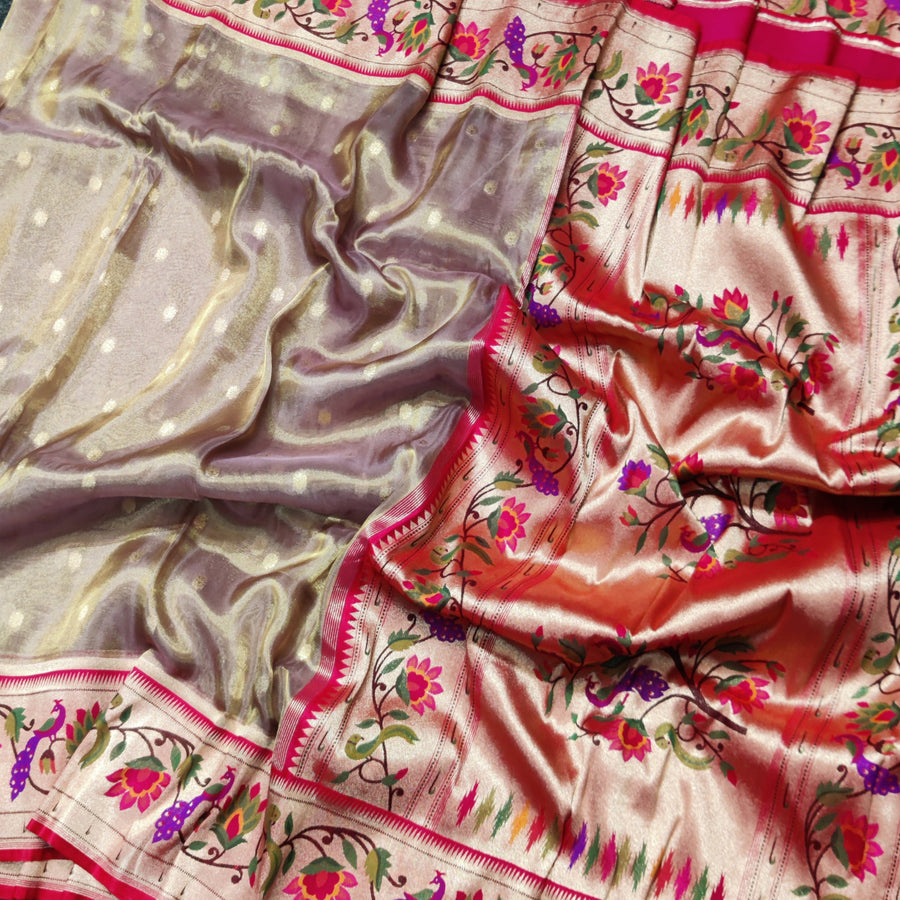 Banaras Tissue Paithani silk saree - BRS17