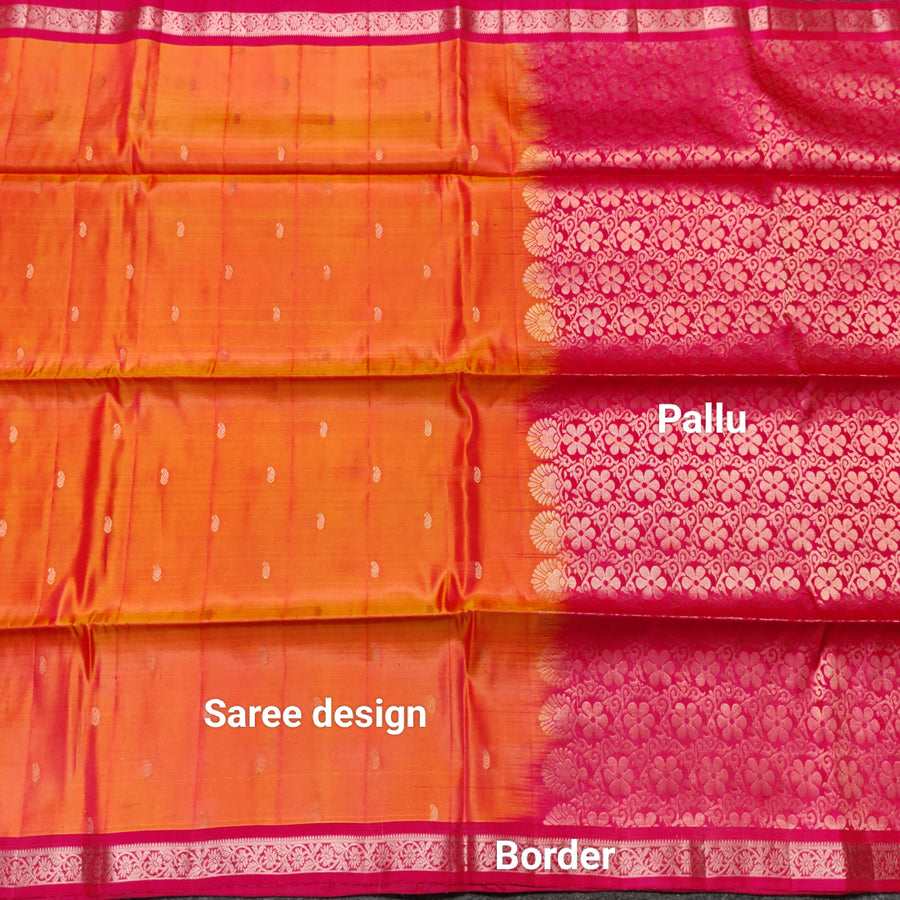 Vintage Lightweight small border pattu - LWP428