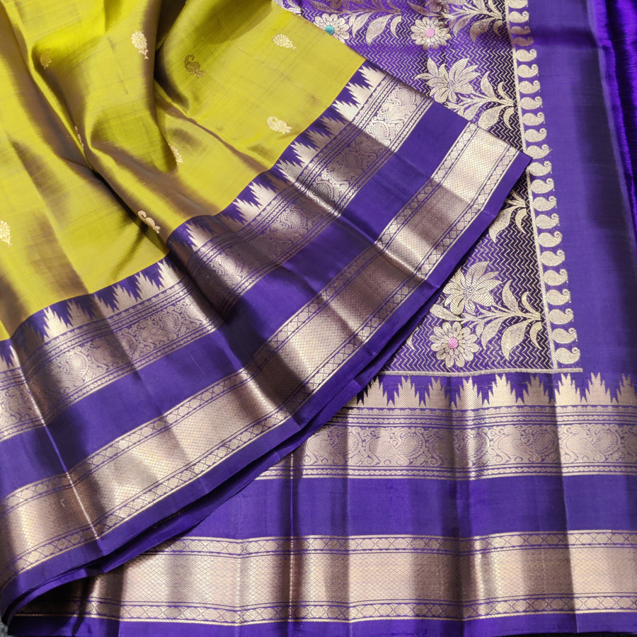 Kanchi Vintage Gap border pattu - KMP270