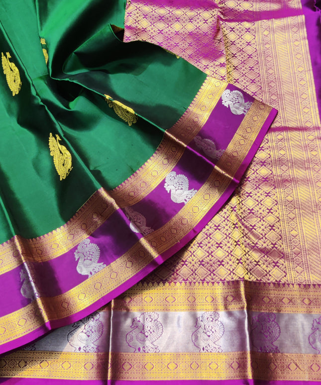 Kanchi Kuttu Vintage Handloom Pattu Saree - KMP3039