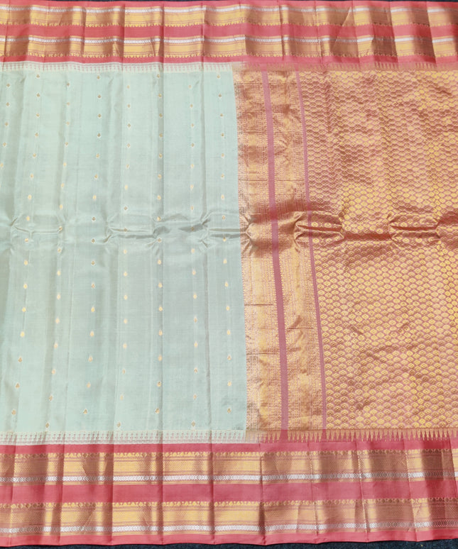 Gadwal small border Pure Silk saree - GPS184