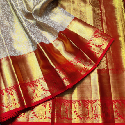 Kanchi Pattu Golden zari Bridal saree - KMP3037