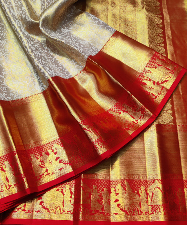 Kanchi Pattu Golden zari Bridal saree - KMP3037