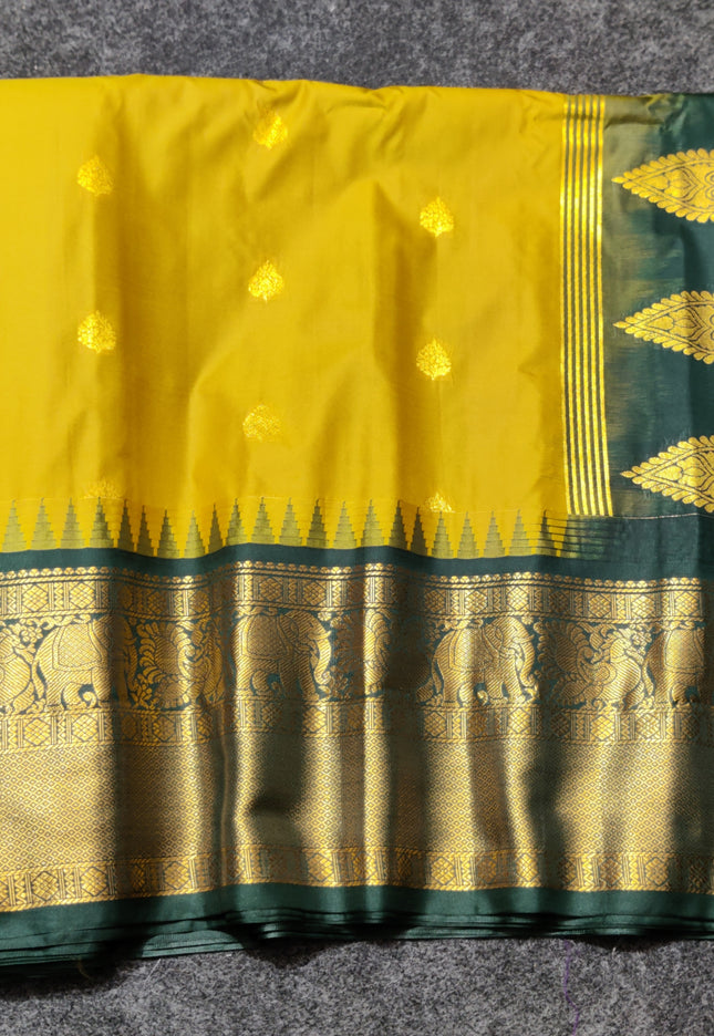 Gadwal Semi Silk Saree - GSM38