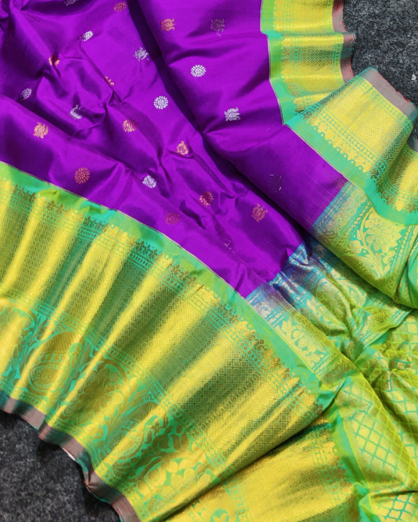 Gadwal pure handloom kuttu silk saree - GPS125