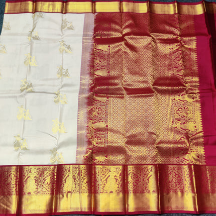 Kanchi Kuttu Vintage Handloom Pattu Saree - KMP3042
