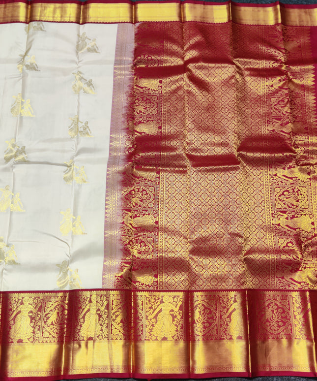 Kanchi Kuttu Vintage Handloom Pattu Saree - KMP3042