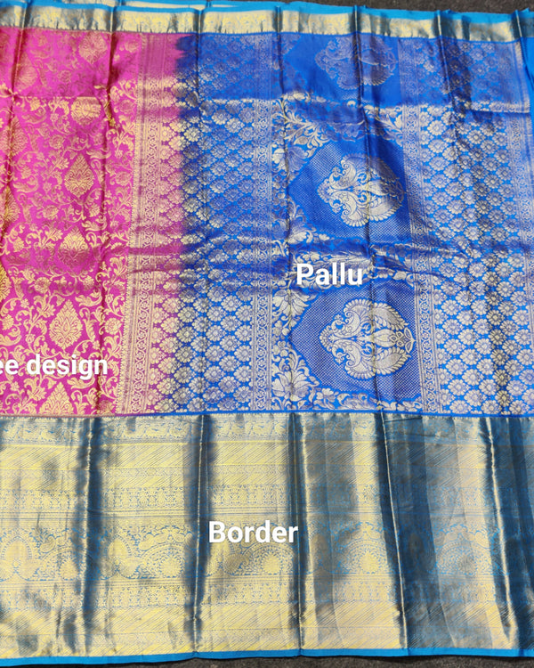 Kanchi pattu half fine bridal wear saree HF01 alternate view