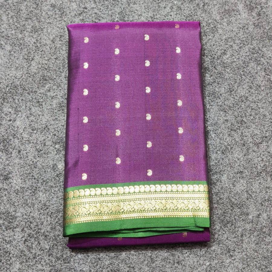Kanchi pattu small border saree - KMP251