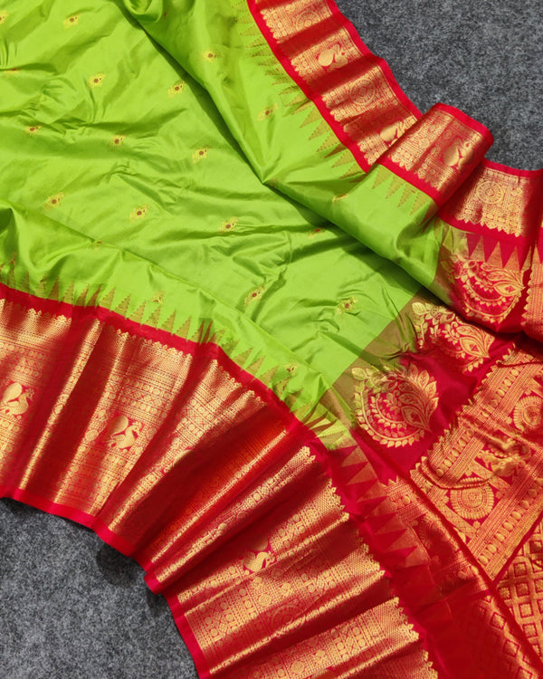 Gadwal Handloom pure silk- GPS56
