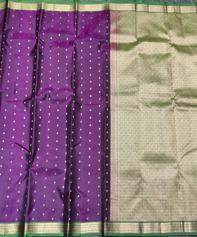 Kanchi pattu small border saree - KMP251