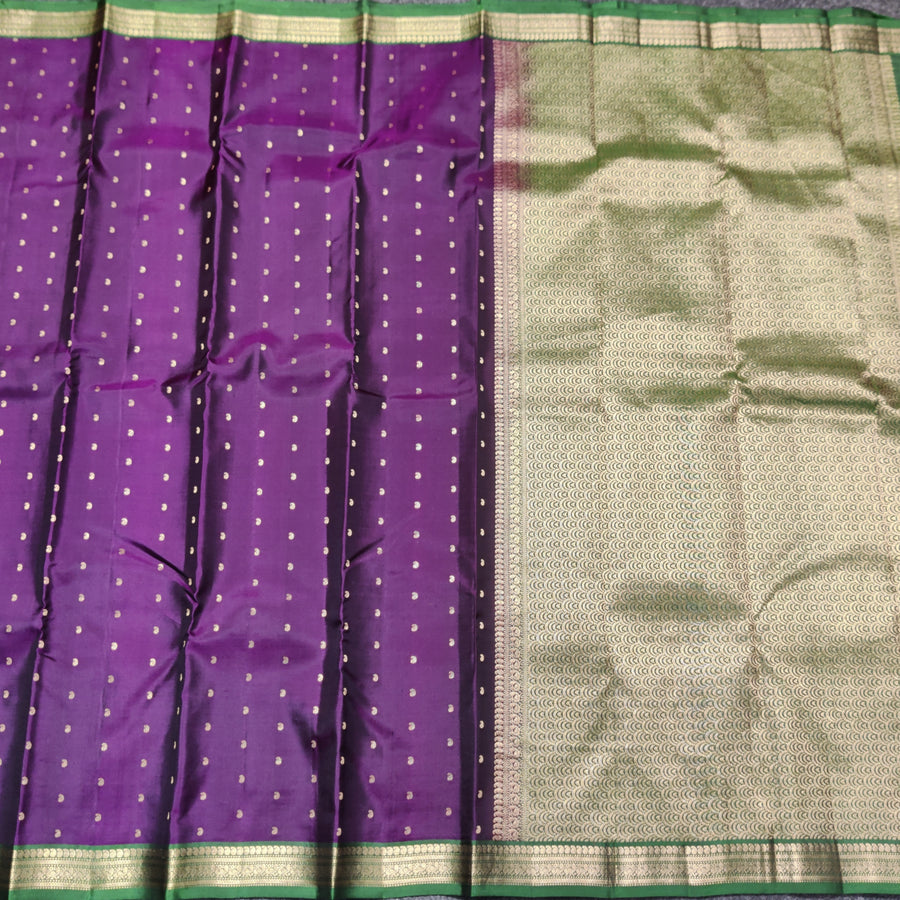Kanchi pattu small border saree - KMP251