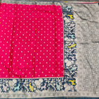 Chinon crepe silk Saree- C04