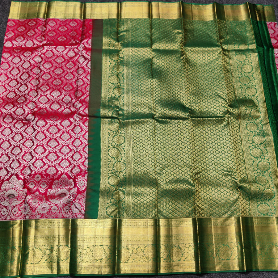 Kanchi Meenakari Brocade Pure handloom Silk Saree - KMP3215