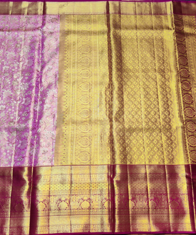 Kanchi Meenakari Brocade Pure handloom Silk Saree - KMP1790