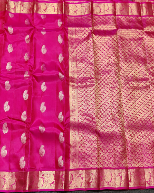 Kanchi pattu Small border saree - KMP97 alternate view
